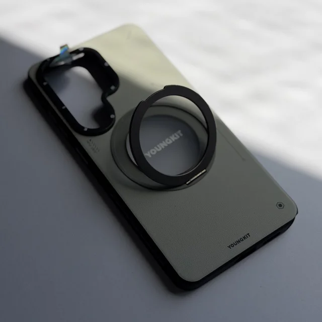 قاب یانگ کیت youngkit مدل leather 360 Rotation Ring Stand